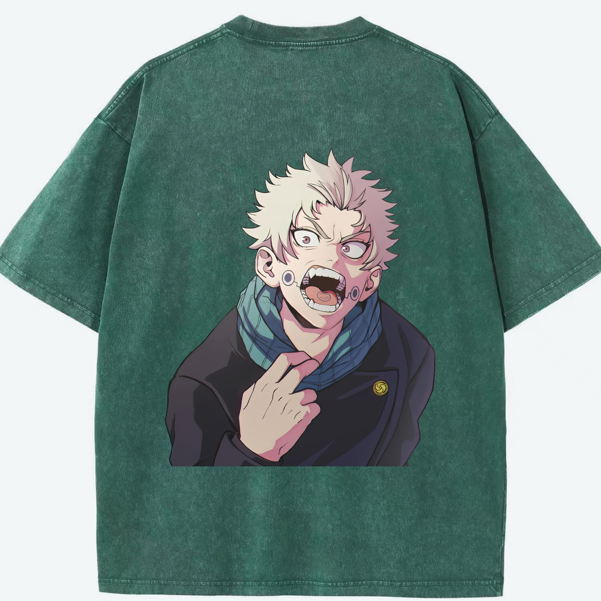 （画像用） 呪術廻戦 Jujutsu Kaisen 綿100% ヴィンテージ風 半袖Tシャツ（背面プリント）